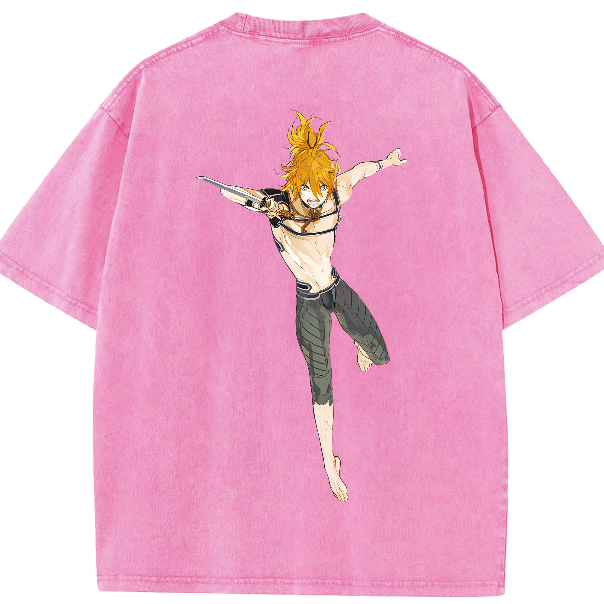 （画像用） 刀剣乱舞 Touken Ranbu 綿100% ヴィンテージ風 半袖Tシャツ（背面プリント）